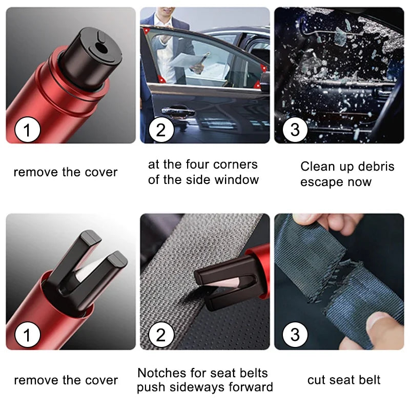 Stay Safe on the Road! 🚗🔨 Essential Car Emergency Hammer & Seat Belt Cutter for Every Driver 🚨 #SafetyFirst #CarEssentials