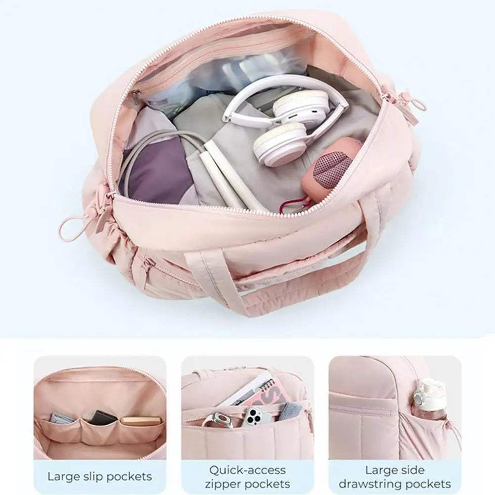 Stylish Travel Handbag with Waterproof PVC Pocket – Versatile Gym & Carry-On Bag with 5 Pockets for Organized Adventures! - Hardonia