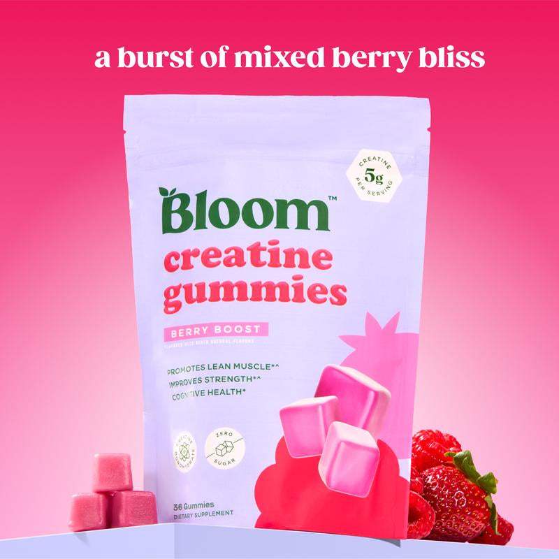 Boost Your Brain & Body with Bloom Nutrition's Creatine Gummies - Energy, Recovery & Strength for Women - Hardonia