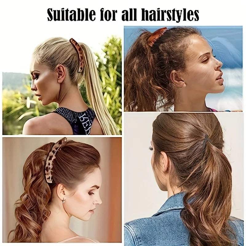 Banana Hair Clip for Women – Classic Plastic Ponytail Holder, Strong Grip Hair Accessory for Girls & Ladies - Hardonia