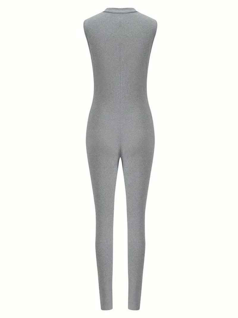 Get Summer Ready with Our Chic Sleeveless Zipper Jumpsuit! Perfect for Casual Days! 🌞👗 #Fashion #SummerStyle