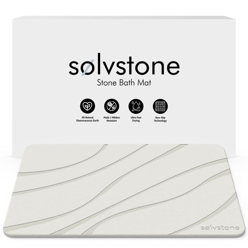 Transform your bathroom with SØLVSTONE's Quick Dry Stone Mat - Wave your way to style and comfort! 🌊✨