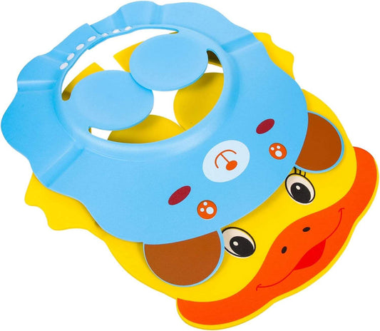 Baby Shower Cap – Adjustable Cartoon Bath Hat with Ear Protection, Shampoo Shield for Kids - Hardonia