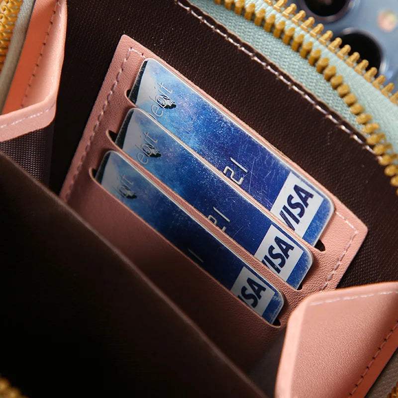 Women’s Touch Screen Crossbody Phone Bag – Crazy Bag Lock Purse with Card Holder - Hardonia