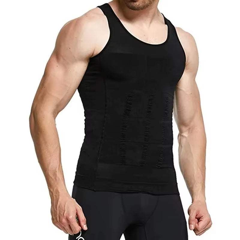 Elevate Your Confidence with Our Men's Slimming Shapewear Undershirt - Perfect Tummy Control Tank Top! - Hardonia