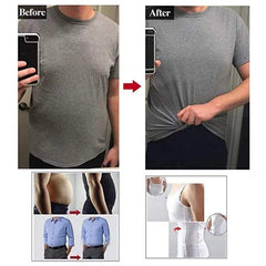 Elevate Your Confidence with Our Men's Slimming Shapewear Undershirt - Perfect Tummy Control Tank Top! thumbnail 4