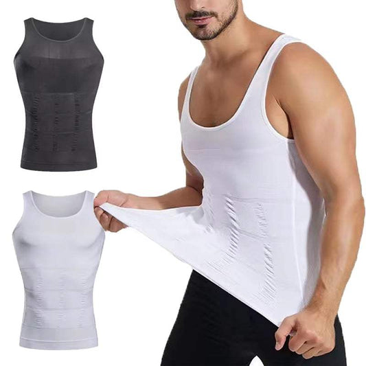 Elevate Your Confidence with Our Men's Slimming Shapewear Undershirt - Perfect Tummy Control Tank Top! - Hardonia