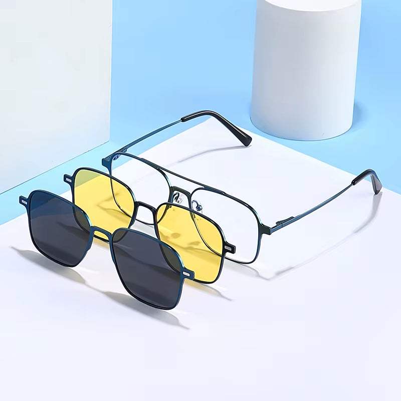 Hardonia 3-in-1 polarized magnet clip-on sunglasses with interchangeable lenses for versatile outdoor use