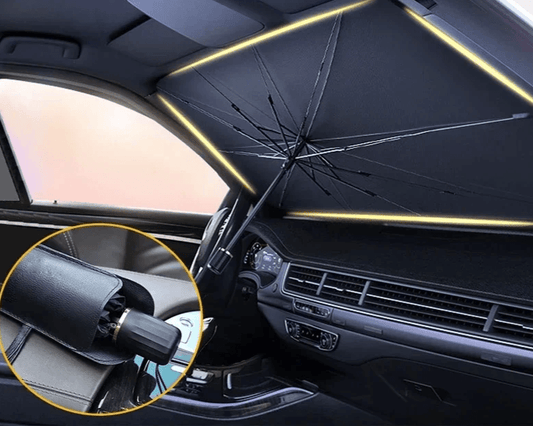 Car Sun Shade Protector – Foldable Windshield Parasol, UV & Heat Blocker, Auto Front Window Sunshade for All Seasons - Hardonia