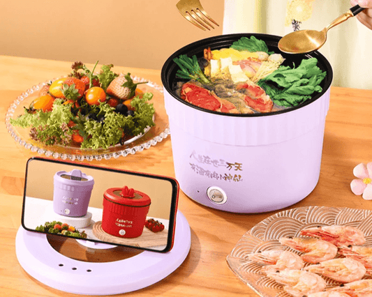 Electric Cooking Pot – 1.2L/1.5L Multi-Function Portable Cooker, Non-Stick Mini Pot for Noodles, Rice & Soups - Hardonia