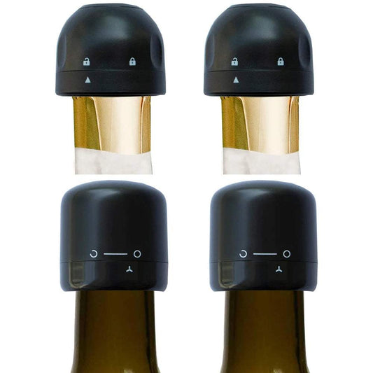 Champagne & Wine Bottle Stopper Set – Reusable Silicone Wine Savers, Leak-Proof Airtight Seal, Keeps Wine & Sparkling Fresh - Hardonia