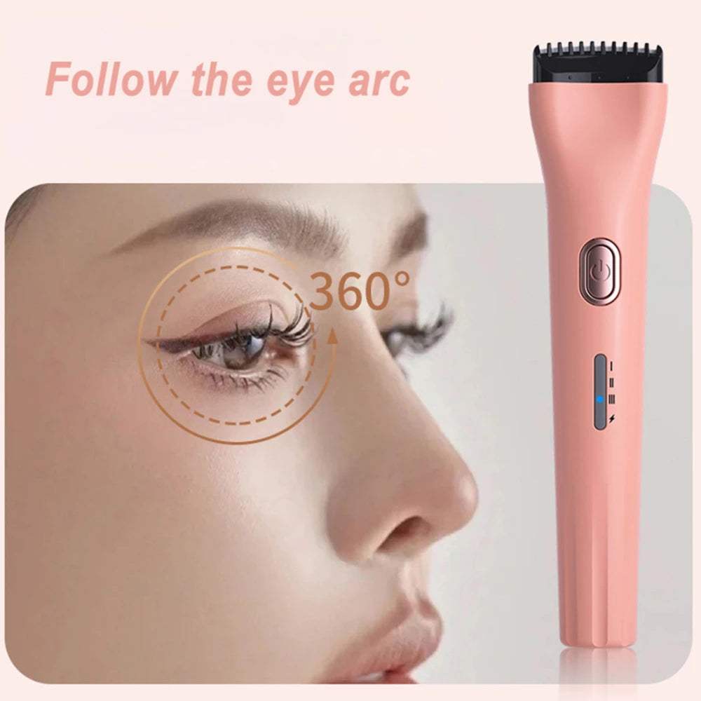 5D Heated Eyelash Curler – Electric Long-Lasting Lash Perm Tool with 3 Heat Modes, Portable USB Curling Wand - Hardonia