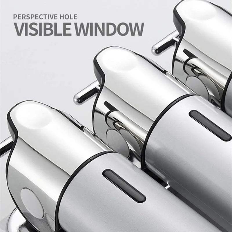 Transform Your Bathroom with Our Stylish Wall-Mount Soap Dispenser - Available in Single, Double, or Triple 500ml Options! - Hardonia