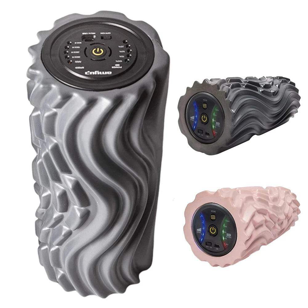 Electric Foam Roller – Deep Tissue Vibration Massage, 4 Speeds, USB Rechargeable - Hardonia