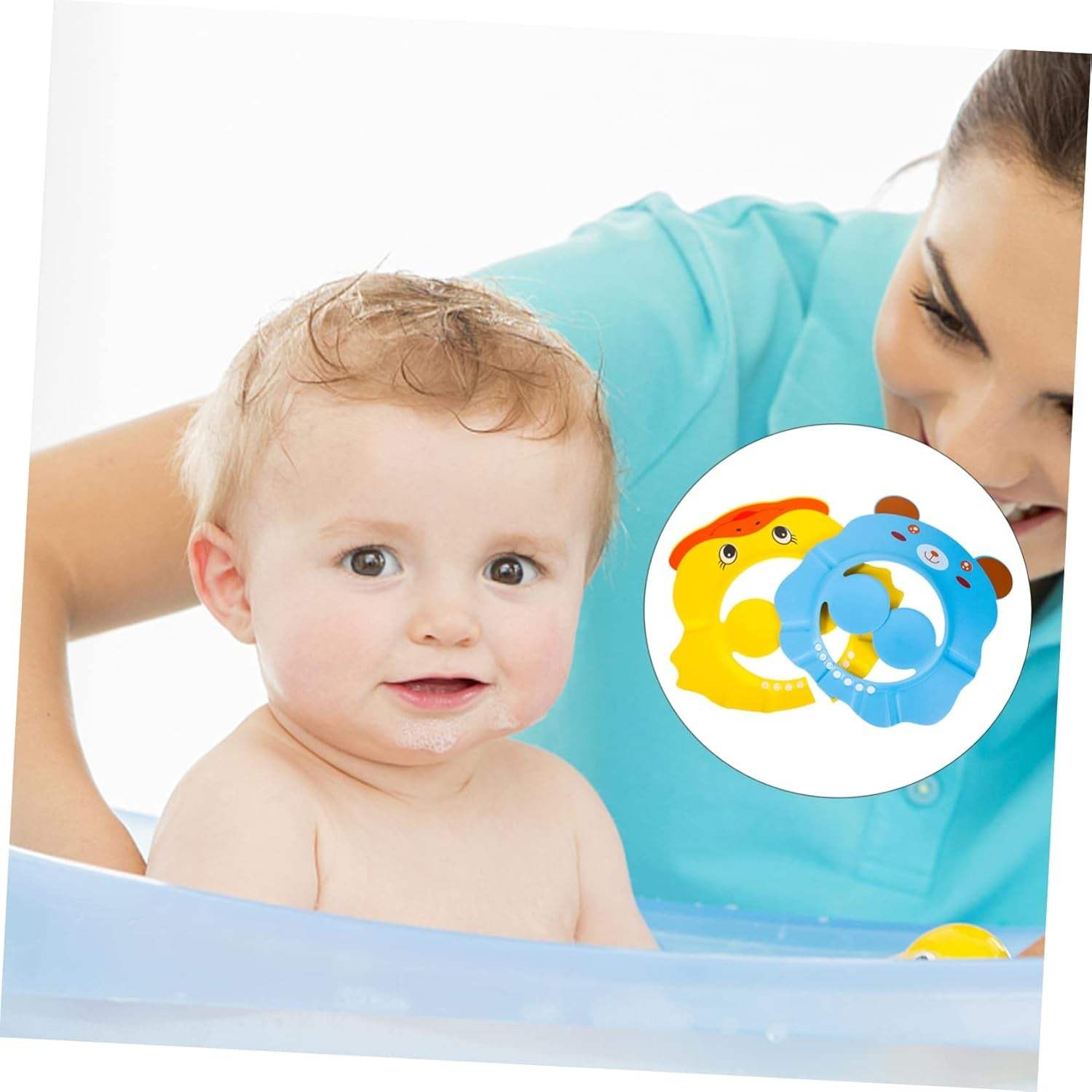 Baby Shower Cap – Adjustable Cartoon Bath Hat with Ear Protection, Shampoo Shield for Kids - Hardonia