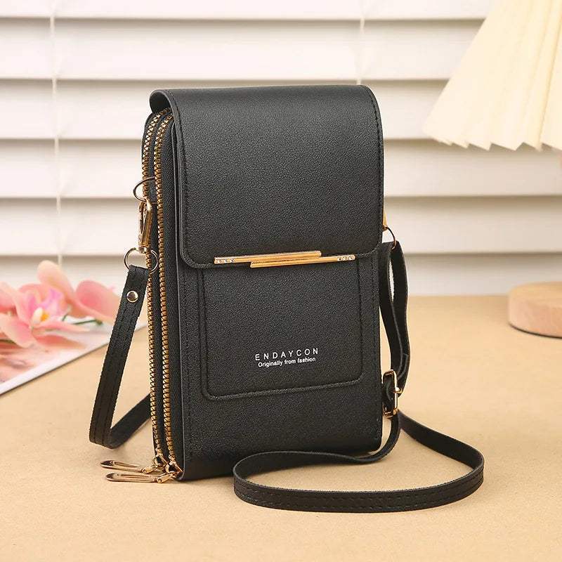 Women’s Touch Screen Crossbody Phone Bag – Crazy Bag Lock Purse with Card Holder - Hardonia