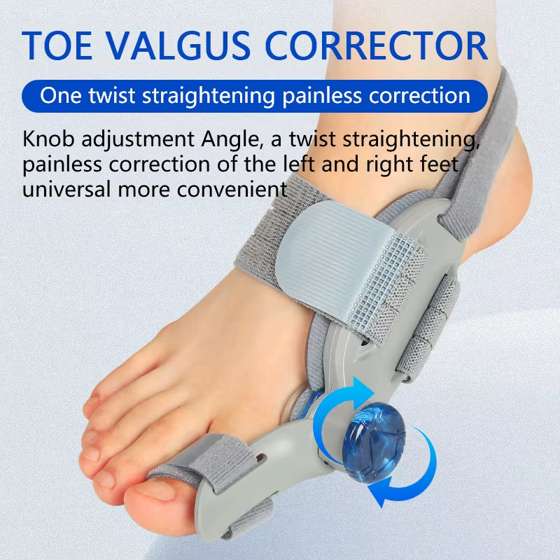 Unisex Bunion Corrector Foot Hallux Valgus Braces Rotatable Toe Separator Straightener Adjustable Pedicure Finger Toe Corrector
