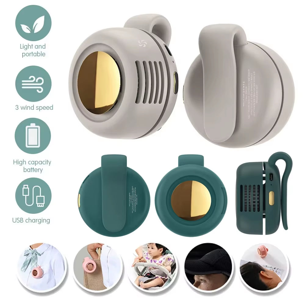 Beat the heat with our sleek Mini Bladeless Fan! 🌬️ Rechargeable, portable, and perfect for both outdoor adventures and your desk! Clip it on and cool down anywhere! 💨 #FanLife #SummerEssentials