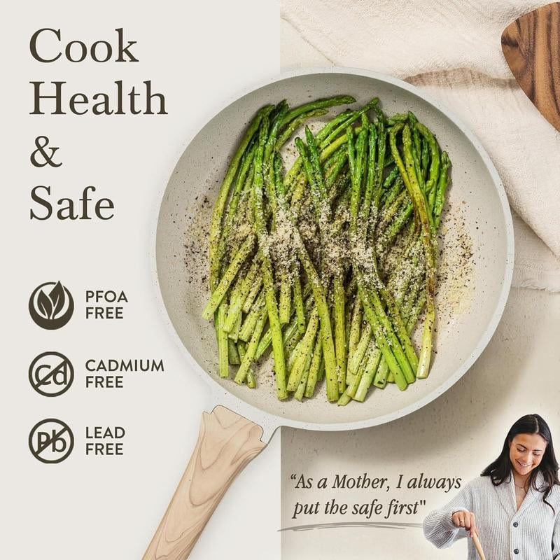 Upgrade your kitchen game with the CAROTE 14-Piece Nonstick Cookware Set! 🥘✨ Includes utensils and pan protectors for the ultimate cooking experience! #KitchenEssentials #CookingSet