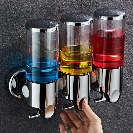 Transform Your Bathroom with Our Stylish Wall-Mount Soap Dispenser - Available in Single, Double, or Triple 500ml Options! - Hardonia