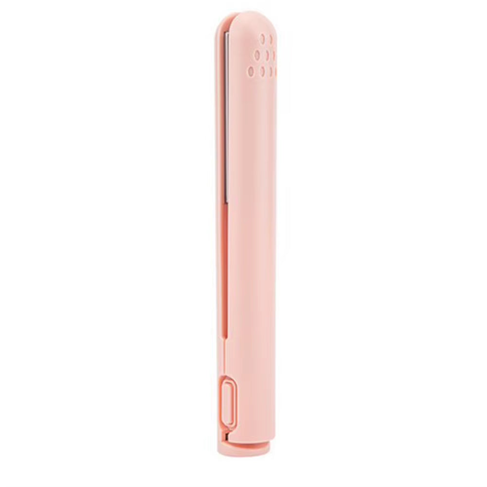 Portable Cordless USB Hair Straightener Brush – Perfect for Travel and Dorm Life! Straighten or Curl Short Hair with Ease!