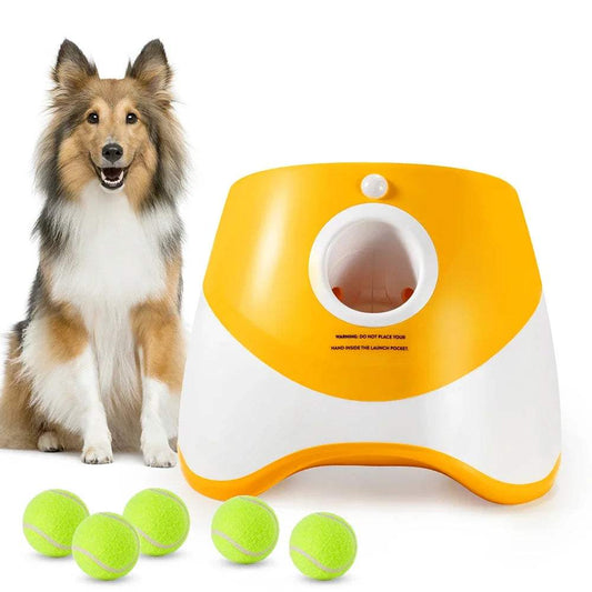 Automatic Ball Launcher for Dogs - Interactive Tennis Thrower with Adjustable Distances - Hardonia