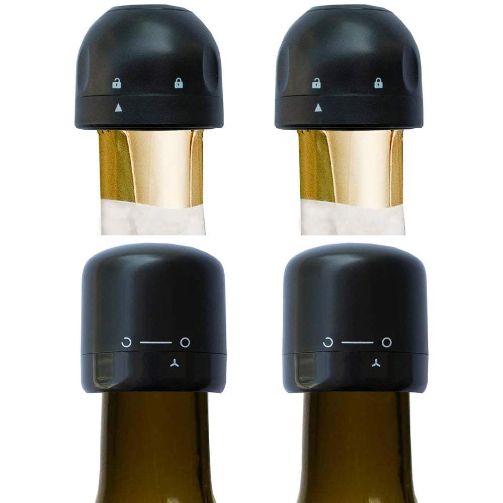 Champagne & Wine Bottle Stopper Set – Reusable Silicone Wine Savers, Leak-Proof Airtight Seal, Keeps Wine & Sparkling Fresh - Hardonia