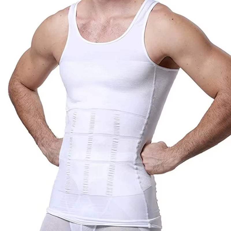 Elevate Your Confidence with Our Men's Slimming Shapewear Undershirt - Perfect Tummy Control Tank Top! - Hardonia