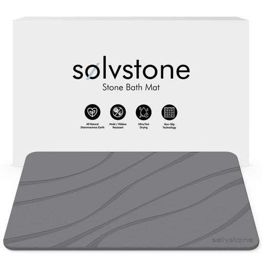 Transform your bathroom with SØLVSTONE's Quick Dry Stone Mat - Wave your way to style and comfort! 🌊✨