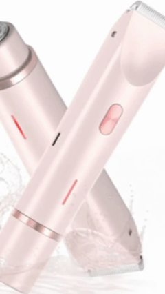 Women's Electric Shaver - 2-in-1 Rechargeable Bikini Trimmer & Facial Hair Remover, Waterproof Body Shaver for Legs, Arms, Underarms - USB Cordless 90 Min Battery Life - Hardonia