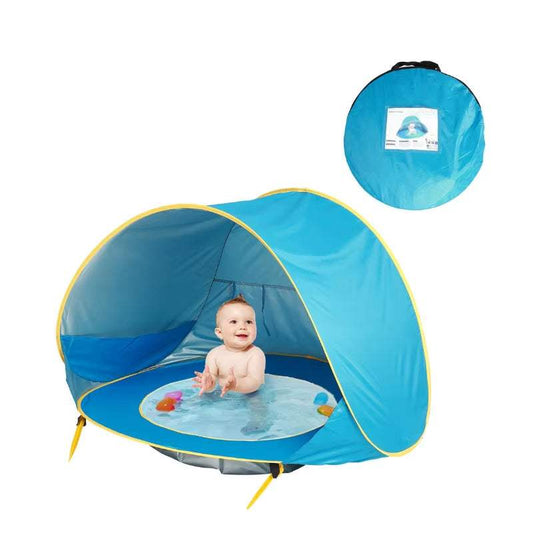 Ultimate Baby Beach Tent: Waterproof Pop-Up Sunshade Awning with Pool for Outdoor Fun! - Hardonia