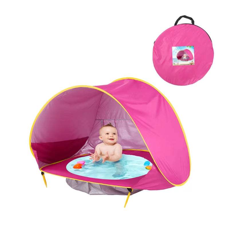Ultimate Baby Beach Tent: Waterproof Pop-Up Sunshade Awning with Pool for Outdoor Fun! - Hardonia