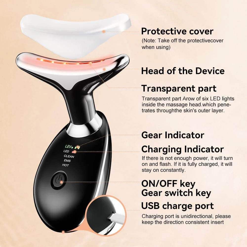Professional 3-Mode LED Face & Neck Sculpting Device - Hardonia