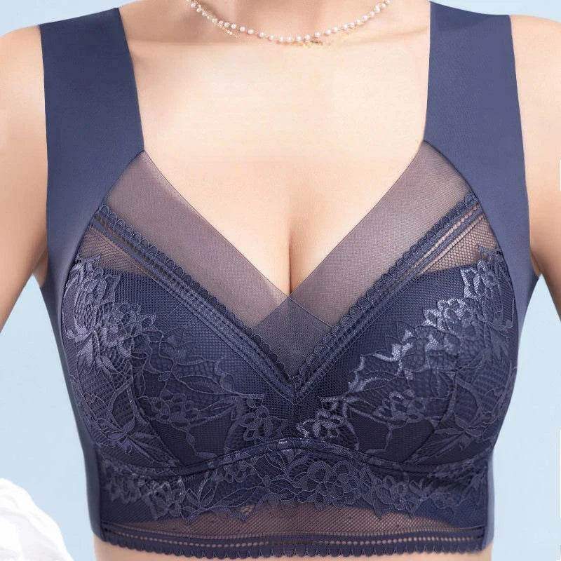 Women’s Wireless High Impact Push Up Bralette – Seamless Full Coverage Lace Bra - Hardonia