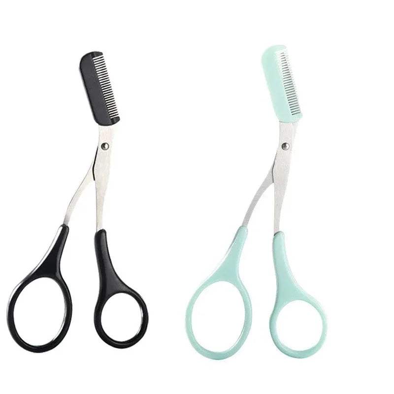 Stainless Steel Eyebrow Trimmer Scissors with Comb – 1/2/3/4 Pcs Eyebrow Shaping & Hair Removal Makeup Tools - Hardonia