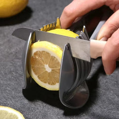 Slice it right! 🍊🍅 The ultimate stainless steel handheld slicer for oranges, lemons, tomatoes, and onions! #KitchenGadgets #FoodieEssentials thumbnail 6