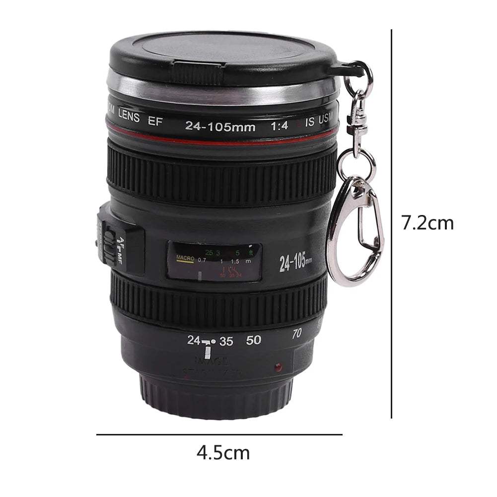 Creative Camera Lens Mug - Stylish Stainless Steel Coffee Cup for Photography Lovers, 400ml Capacity in Black or White - Hardonia