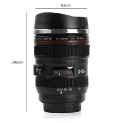Creative Camera Lens Mug - Stylish Stainless Steel Coffee Cup for Photography Lovers, 400ml Capacity in Black or White thumbnail 10