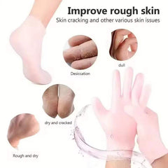 Revitalize Your Skin with Our 2-Pack Silicone Moisturizing Gloves - Your Go-To Tool for Silky Smooth Hands! thumbnail 4