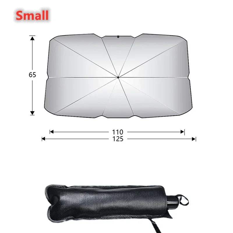 Car Sun Shade Protector – Foldable Windshield Parasol, UV & Heat Blocker, Auto Front Window Sunshade for All Seasons - Hardonia