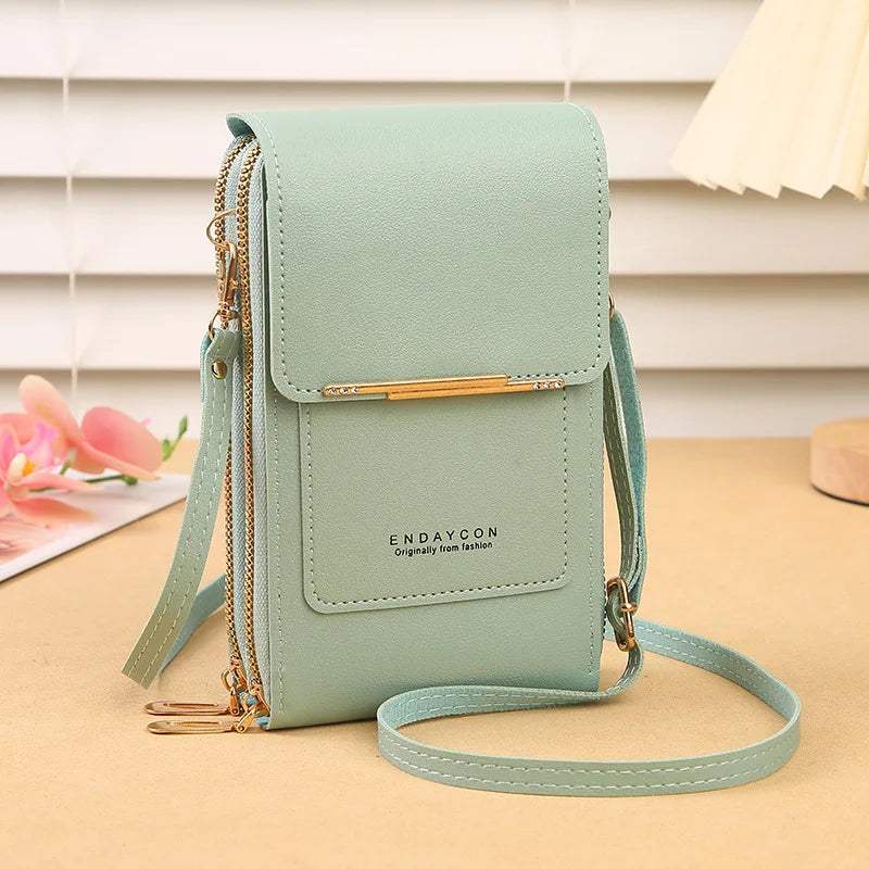Women’s Touch Screen Crossbody Phone Bag – Crazy Bag Lock Purse with Card Holder - Hardonia