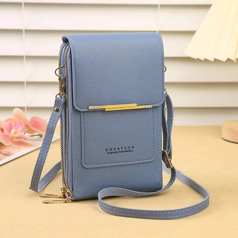 Women’s Touch Screen Crossbody Phone Bag – Crazy Bag Lock Purse with Card Holder - Hardonia