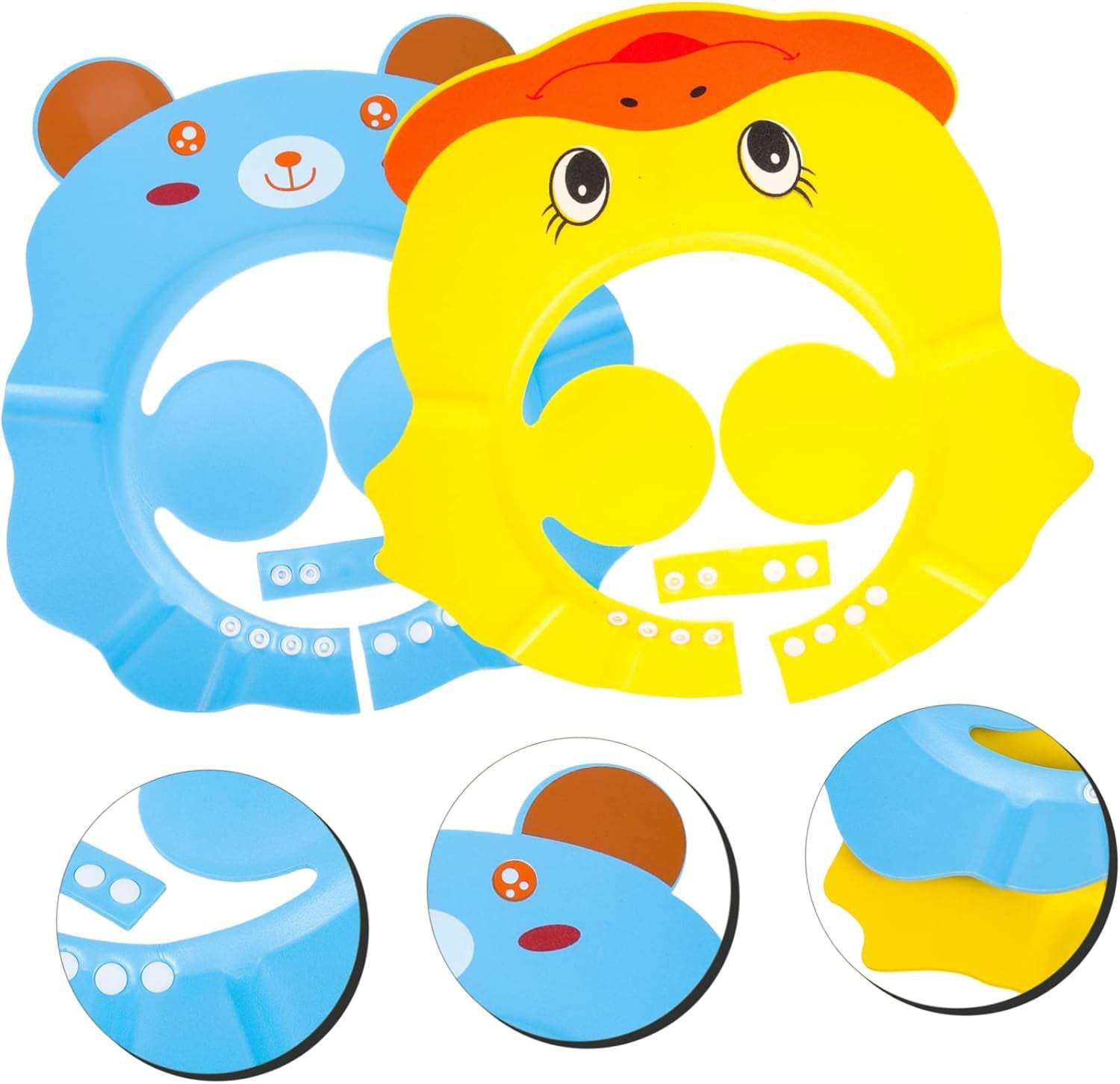 Baby Shower Cap – Adjustable Cartoon Bath Hat with Ear Protection, Shampoo Shield for Kids - Hardonia