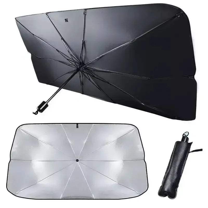 Car Sun Shade Protector – Foldable Windshield Parasol, UV & Heat Blocker, Auto Front Window Sunshade for All Seasons - Hardonia