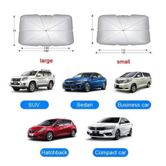 Car Sun Shade Protector – Foldable Windshield Parasol, UV & Heat Blocker, Auto Front Window Sunshade for All Seasons thumbnail 6