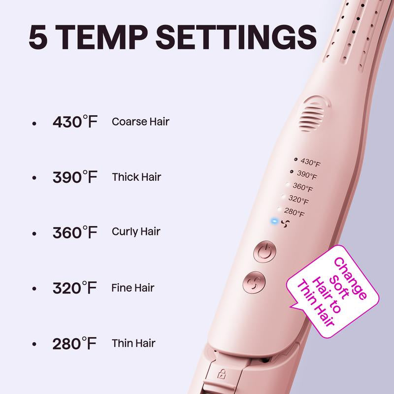 Hardonia Hair Straightener with 5 Temperature Settings for Different Hair Types and Styles