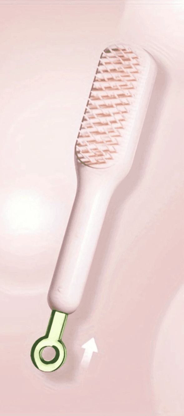 Self-Cleaning Hair Brush – Retractable Bristles, Anti-Static Massage Comb - Hardonia