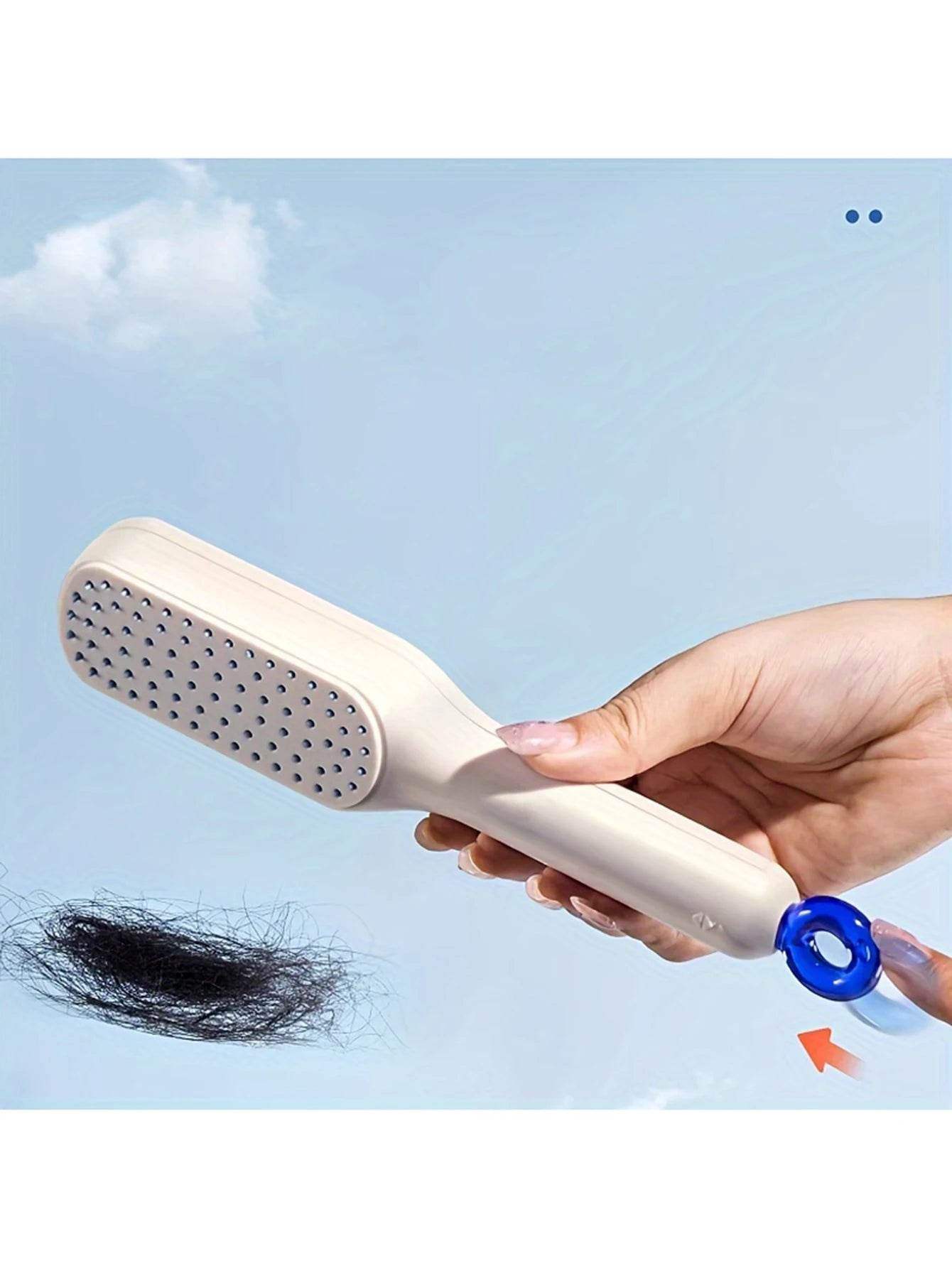 Self-Cleaning Hair Brush – Retractable Bristles, Anti-Static Massage Comb - Hardonia