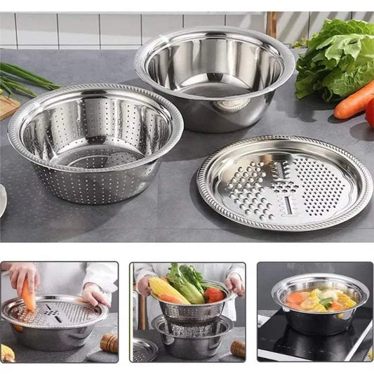 Revolutionize Your Kitchen with the Multifunctional Stainless Steel Vegetable Cutter and Grater - Slice, Peel, and Prep Like a Pro! - Hardonia