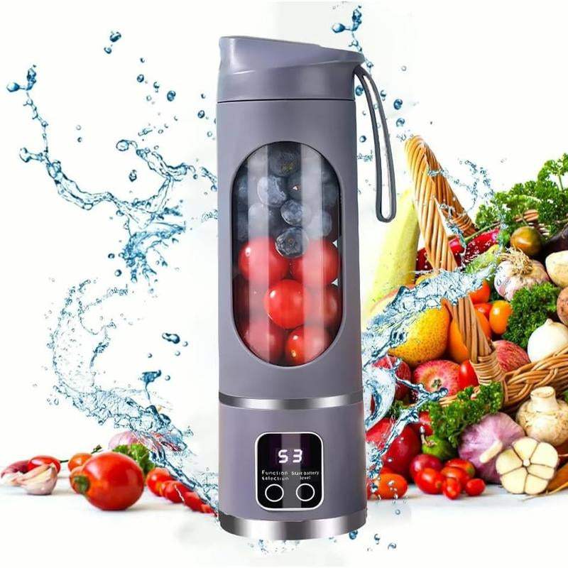 Hardonia portable USB-C rechargeable blender with transparent container, ideal for smoothies and juices
